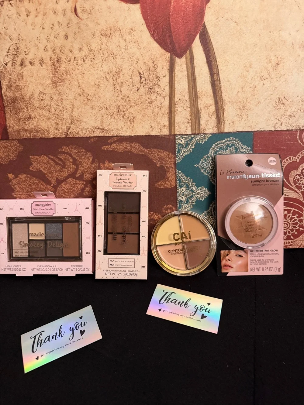 Assorted Makeup Collection - Pink & Rose Gold Accents-18 Pc